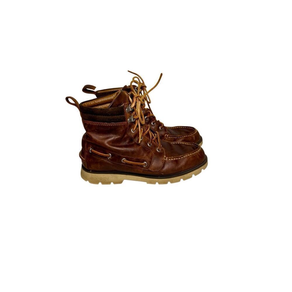 Sperry brown leather original lug chukka lace up ankle boots size 7
